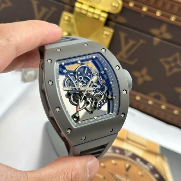 Đồng hồ Richard Mille Replica 11 RM055 Bubba Watson vỏ gốm màu xám xưởng ZF 42.7×49 (2)