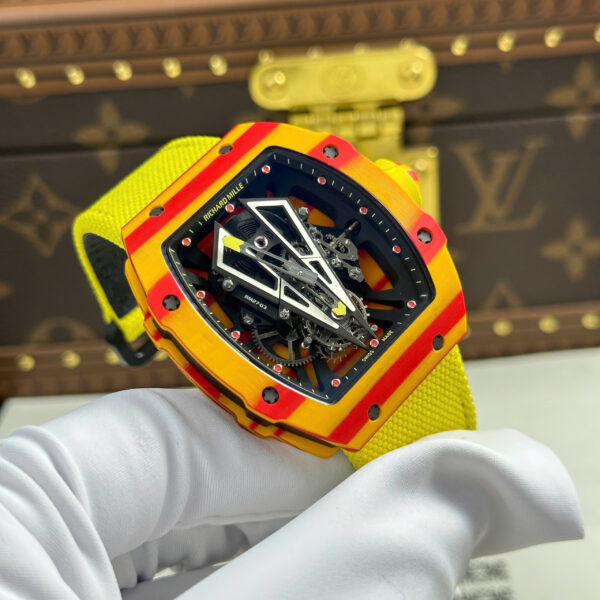 Đồng hồ Richard Mille Replica 11 RM27-03 Rafael Nadal màu vàng bộ chuyển động tourbillon 44mm (2)