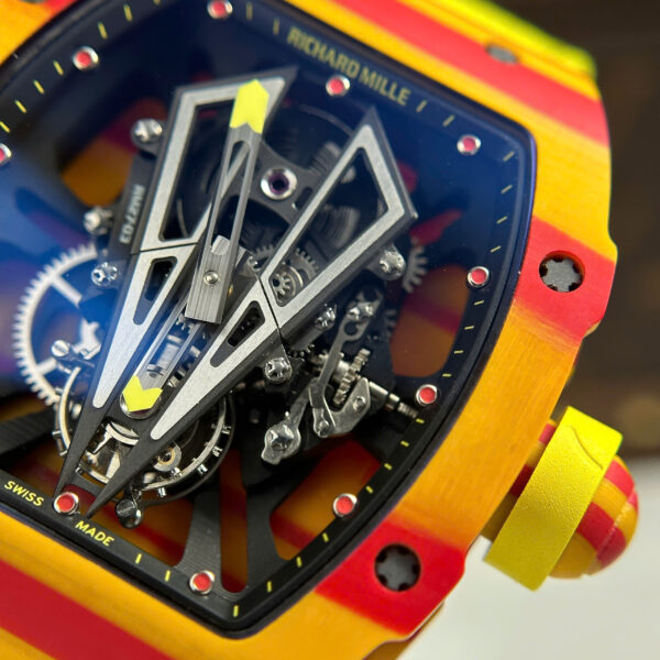 Đồng hồ Richard Mille Replica 11 RM27-03 Rafael Nadal màu vàng bộ chuyển động tourbillon 44mm (2)