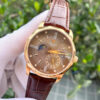Đồng hồ Rolex Cellini nam viền vát dây da mặt chocolate fake cao cấp 40mm