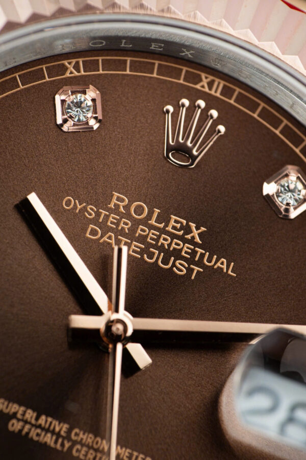 Đồng hồ Rolex DateJust mặt chocolate Rep 11 bọc vàng thật 18K xưởng GM 41mm (2)