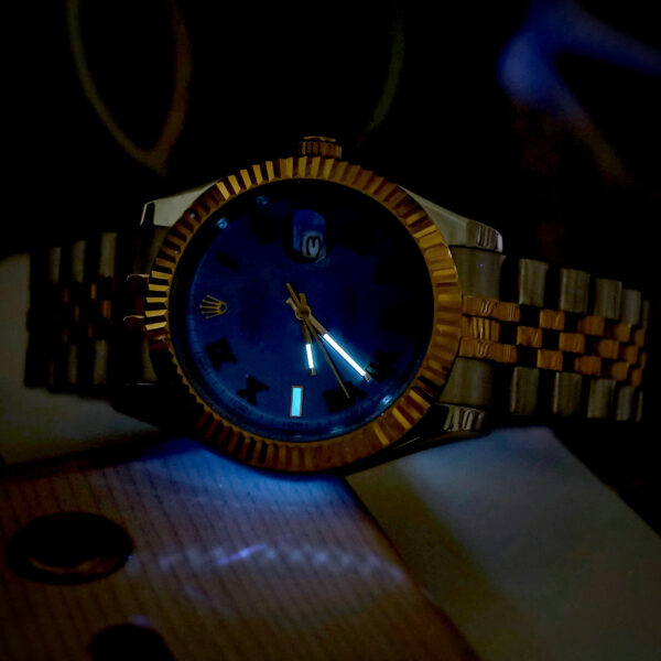 Đồng hồ Rolex Datejust Wimbledon nam demi vàng gold fake cao cấp 41mm
