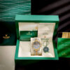 Đồng hồ Rolex Datejust Wimbledon nam demi vàng gold fake cao cấp 41mm