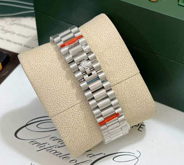 Đồng hồ Rolex Day - Date nam mặt đỏ cọc số dạ quang fake cao cấp 40mm