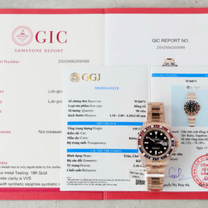 Đồng hồ Rolex GMT-Master II 126755 SARU chế tác bọc vàng 18K + sapphire + kim cương tổng hợp 41mm (2)