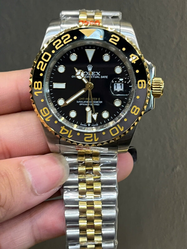 Đồng hồ Rolex GMT - Master II nam demi máy cơ nhật giá rẻ fake cao cấp 41mm