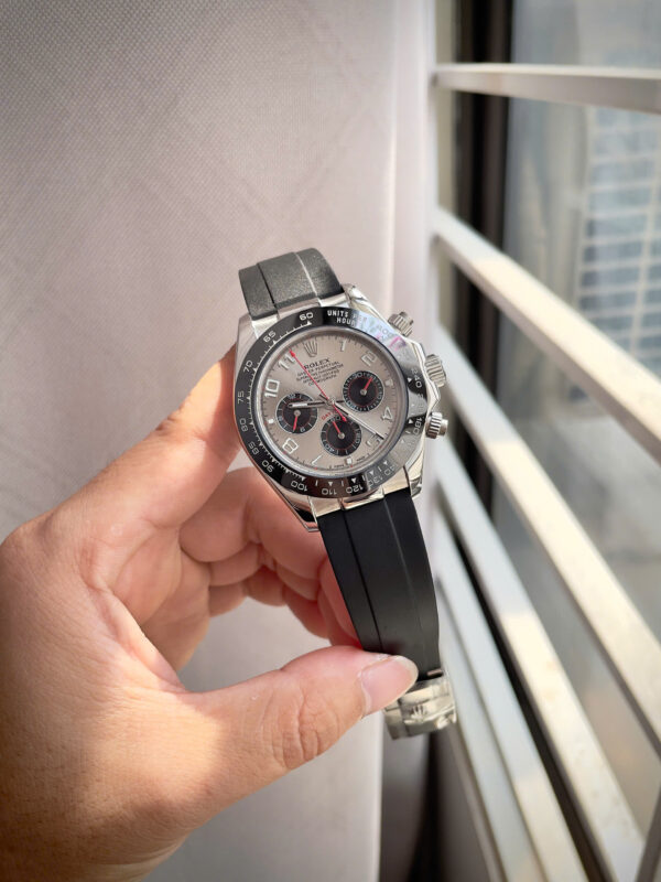 Đồng hồ Rolex Nam Daytona Cosmograph mặt xám cọc số học trò fake cao cấp 40mm