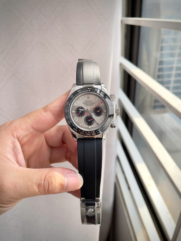 Đồng hồ Rolex Nam Daytona Cosmograph mặt xám cọc số học trò fake cao cấp 40mm