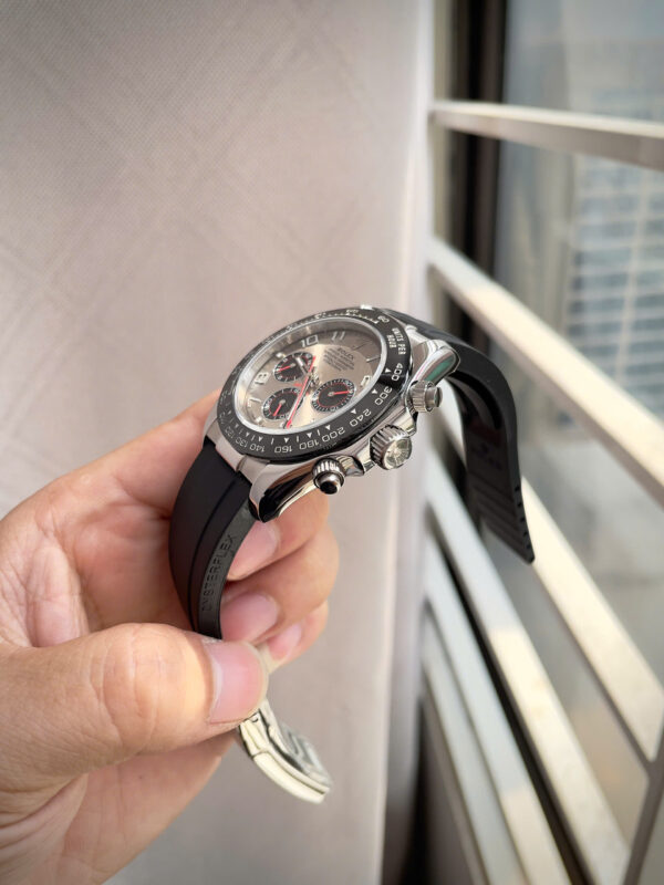 Đồng hồ Rolex Nam Daytona Cosmograph mặt xám cọc số học trò fake cao cấp 40mm