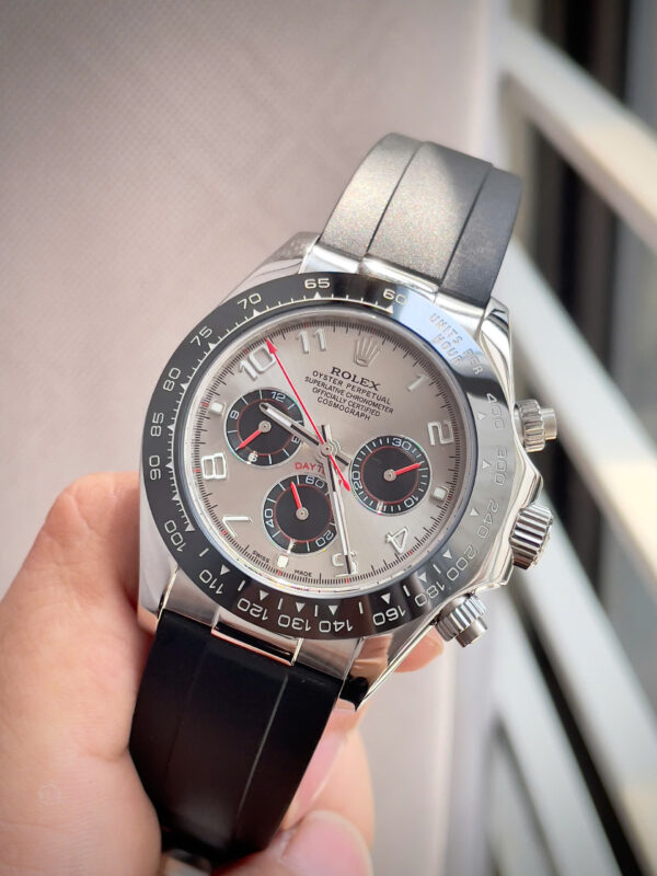 Đồng hồ Rolex Nam Daytona Cosmograph mặt xám cọc số học trò fake cao cấp 40mm