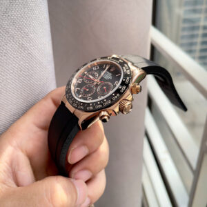 Đồng hồ Rolex Nam Daytona Cosmograph rose gold mặt đen máy cơ nhật giá rẻ 40mm