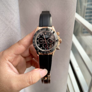 Đồng hồ Rolex Nam Daytona Cosmograph rose gold mặt đen máy cơ nhật giá rẻ 40mm