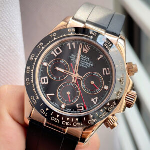 Đồng hồ Rolex Nam Daytona Cosmograph rose gold mặt đen máy cơ nhật giá rẻ 40mm