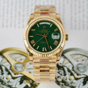 Đồng hồ Rolex Rep 11 Day-Date mặt xanh lá cây cân nặng 181 grams xưởng GM 40mm (2)