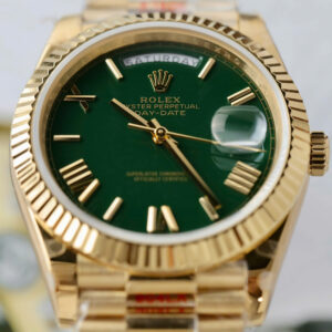 Đồng hồ Rolex Rep 11 Day-Date mặt xanh lá cây cân nặng 181 grams xưởng GM 40mm (2)