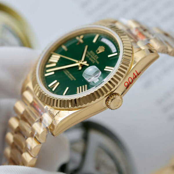 Đồng hồ Rolex Rep 11 Day-Date mặt xanh lá cây cân nặng 181 grams xưởng GM 40mm (2)