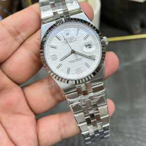 Đồng hồ Rolex Rep 11 Land-Dweller 127336 mặt số màu trắng hoạ tiết tổ ong 40mm (9)