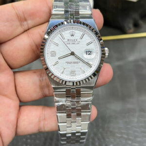 Đồng hồ Rolex Rep 11 Land-Dweller 127336 mặt số màu trắng hoạ tiết tổ ong 40mm (9)
