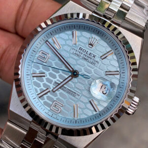 Đồng hồ Rolex Rep 11 Land-Dweller 127336 mặt số xanh băng hoạ tiết tổ ong 40mm (4)