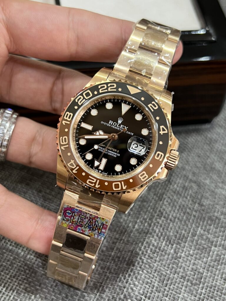 Đồng hồ Rolex Replica 11 GMT-Master II 126711 Root Beer màu rose gold nhà máy Clean 40mm (2)