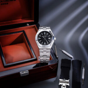 Đồng hồ Vacheron Constanin Overseas nam đen máy cơ nhật giá rẻ fake 11 41mm