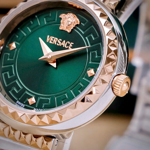 Đồng hồ Versace Greca Goddess nữ mặt xanh lục bảo like auth 28mm