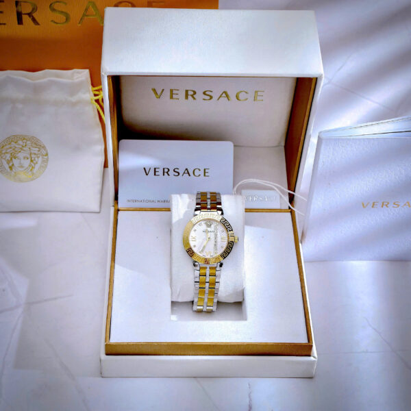Đồng hồ Versace Greca Icon nữ demi mặt đính đá like auth 36mm