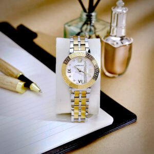Đồng hồ Versace Greca Icon nữ demi mặt đính đá like auth 36mm