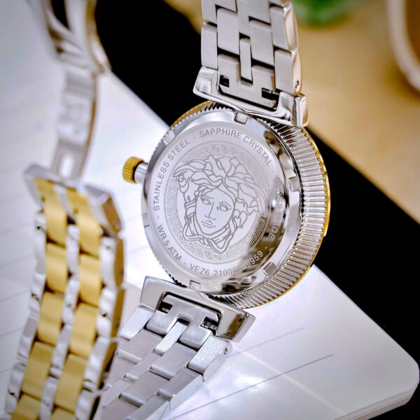 Đồng hồ Versace Greca Icon nữ demi mặt đính đá like auth 36mm