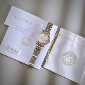 Đồng hồ Versace Greca Lady nữ demi rose gold máy pin nhật like auth 36mm