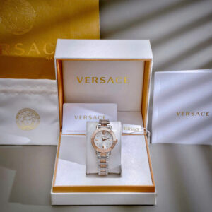 Đồng hồ Versace Greca Lady nữ demi rose gold máy pin nhật like auth 36mm