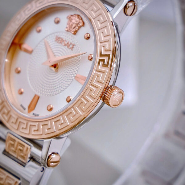 Đồng hồ Versace Greca Lady nữ demi rose gold máy pin nhật like auth 36mm