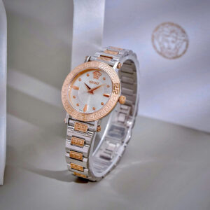 Đồng hồ Versace Greca Lady nữ demi rose gold máy pin nhật like auth 36mm