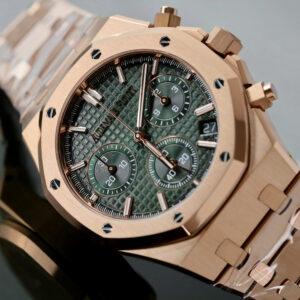 Đồng hồ nam Audemars Piguet Royal Oak 26240 Rep 11 mạ vàng hồng mặt xanh lá cây xưởng APS 41mm (2)