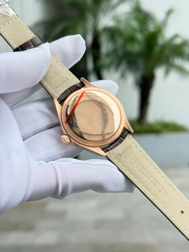 Đồng Hồ Rolex Cellini 50515 Mặt Trắng Chế Tác Bọc Vàng Thật 39mm (2)