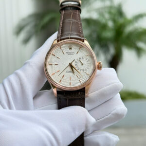 Đồng Hồ Rolex Cellini 50515 Mặt Trắng Chế Tác Bọc Vàng Thật 39mm (2)