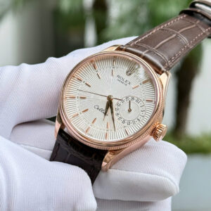 Đồng Hồ Rolex Cellini 50515 Mặt Trắng Chế Tác Bọc Vàng Thật 39mm (2)