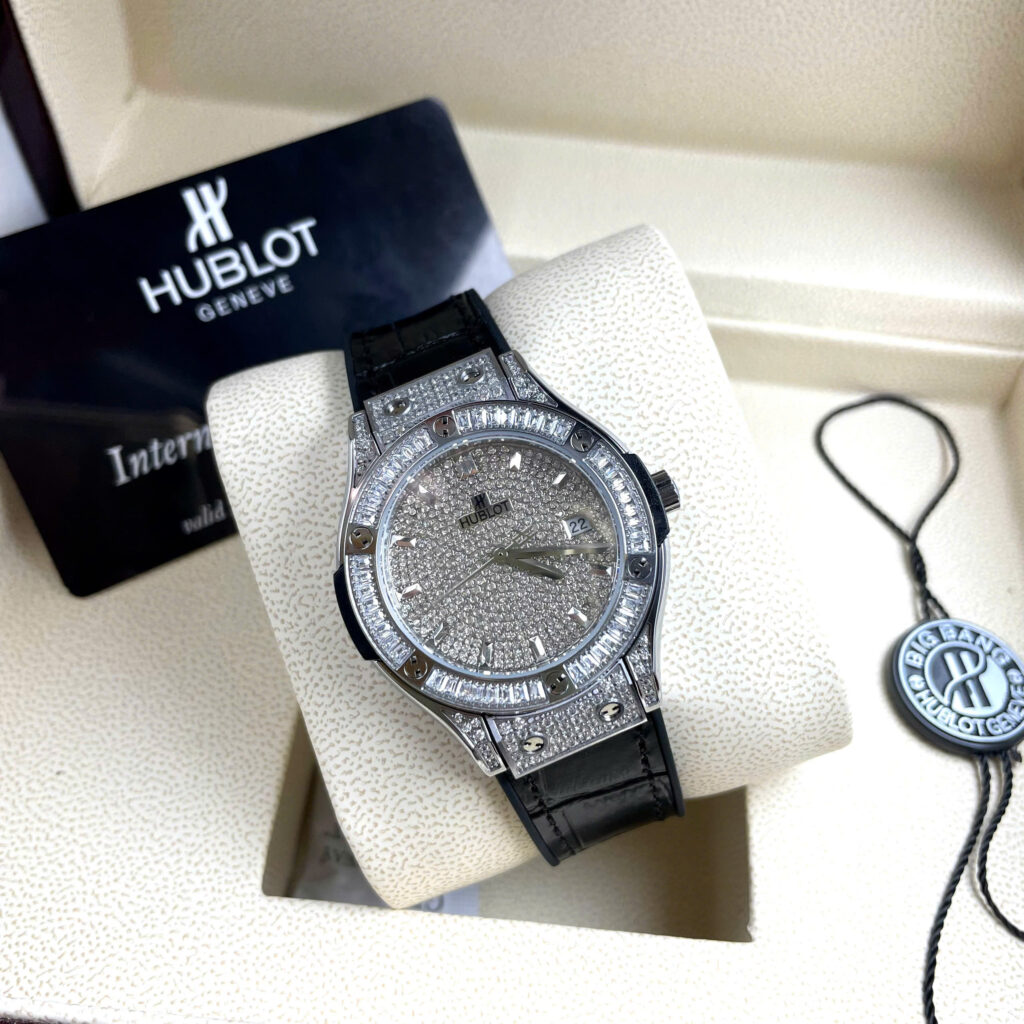 Đồng hồ Hublot Classic Fusion nữ đính full đá máy pin nhật giá rẻ fake 11 34mm