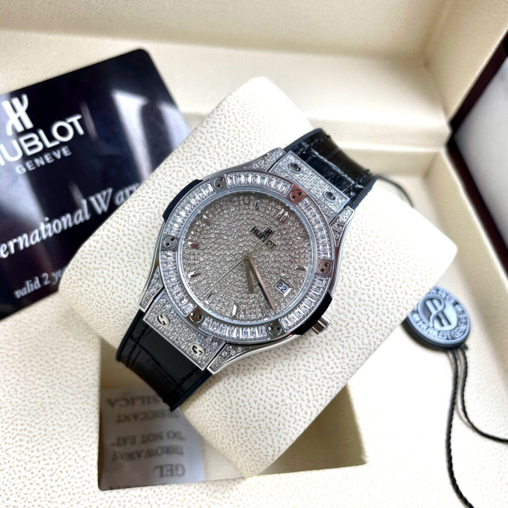 Đồng hồ Hublot Classic Fusion nữ đính full đá máy pin nhật giá rẻ fake 11 34mm