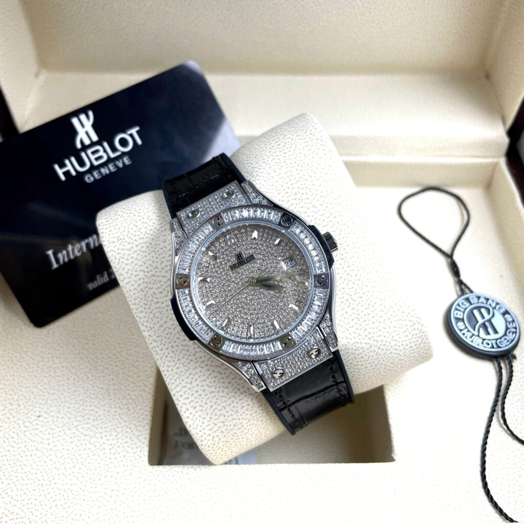 Đồng hồ Hublot Classic Fusion nữ đính full đá máy pin nhật giá rẻ fake 11 34mm