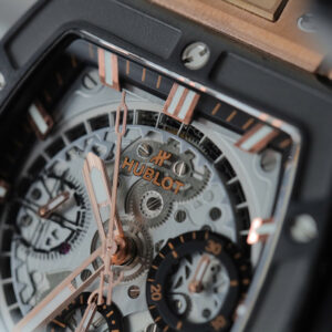 Đồng hồ Hublot Spirit Of Big Bang King Gold Replica 11 viền gốm đen xưởng BBF 42mm (2)