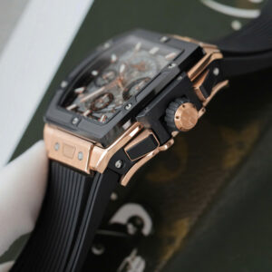 Đồng hồ Hublot Spirit Of Big Bang King Gold Replica 11 viền gốm đen xưởng BBF 42mm (2)