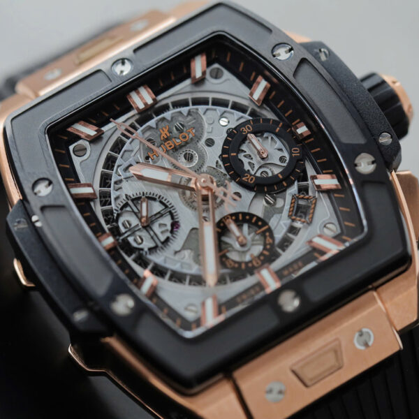 Đồng hồ Hublot Spirit Of Big Bang King Gold Replica 11 viền gốm đen xưởng BBF 42mm (2)
