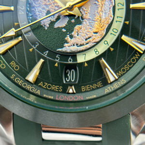 Đồng hồ Omega Aqua Terra Worldtimer Rep 11 màu xanh lá cây máy cơ Thụy Sỹ nhà máy VS 43mm (2)