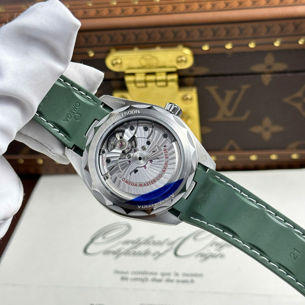 Đồng hồ Omega Aqua Terra Worldtimer Rep 11 màu xanh lá cây máy cơ Thụy Sỹ nhà máy VS 43mm (2)