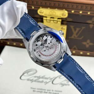 Đồng hồ Omega Aqua Terra Worldtimer Replica 11 màu xanh dương máy cơ Thụy Sỹ xưởng VS 43mm (2)