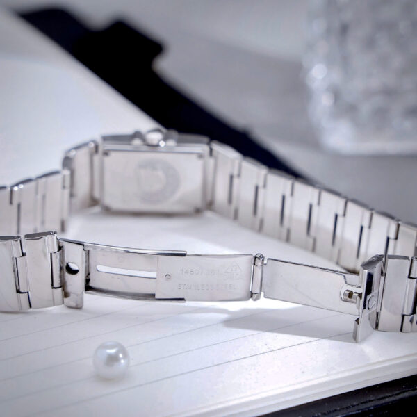 Đồng hồ Omega Constellation Quadra nữ dây kim loại máy Pin Nhật fake cao cấp 22x28mm