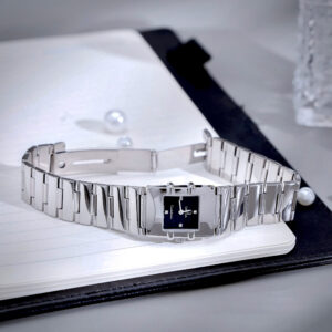 Đồng hồ Omega Constellation Quadra nữ dây kim loại máy Pin Nhật fake cao cấp 22x28mm
