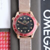 Đồng hồ Omega Seamaster nam vàng hồng máy cơ nhật giá rẻ 40mm