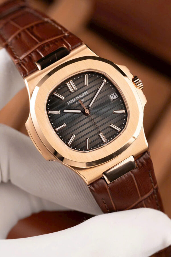 Đồng hồ Patek Philippe Nautilus 5711 mặt xám Replica 11 mạ vàng hồng máy khắc nhà máy BBF 40mm (2)